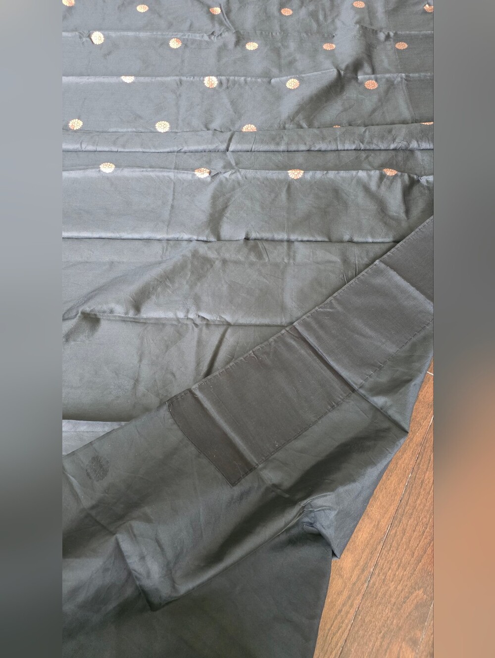 Black / Green Saree with Contrast Heavy Brocade Blouse – Bust 36 - Picture 12 of 12